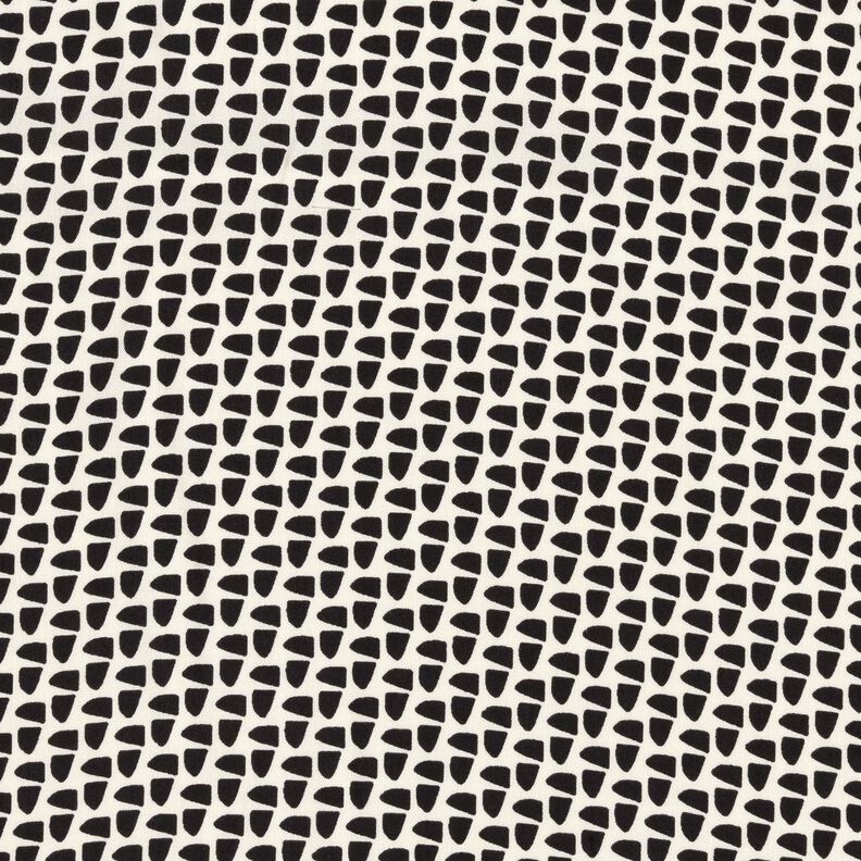 tessuto per camicette Grafica astratta – crema/nero,  image number 1