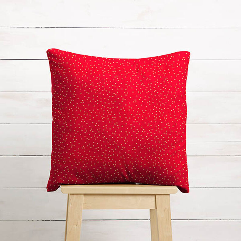 tessuto in cotone popeline Punti fini – rosso/oro,  image number 7