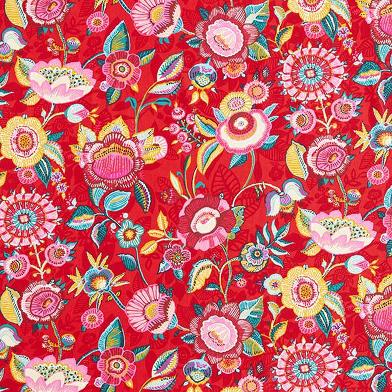 tessuto in cotone cretonne Fiori maculati – peperoncino,  image number 1