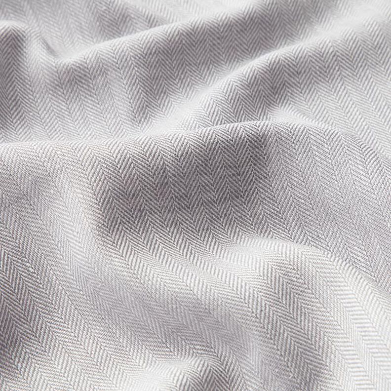 misto lino-cotone, spina di pesce – grigio chiaro,  image number 2