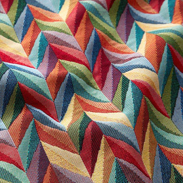 tessuto arredo gobelin motivo zig-zag colorato – giallo chiaro, image number 2