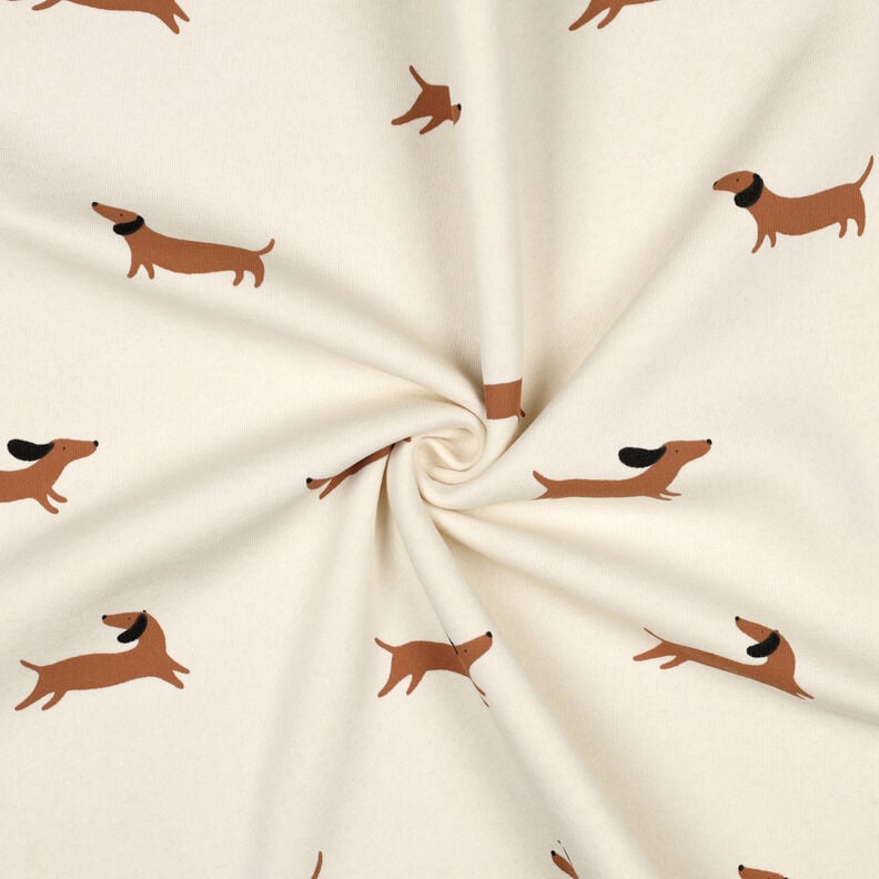 felpa garzata Bassotti felici | Poppy Fabrics – avorio,  image number 3
