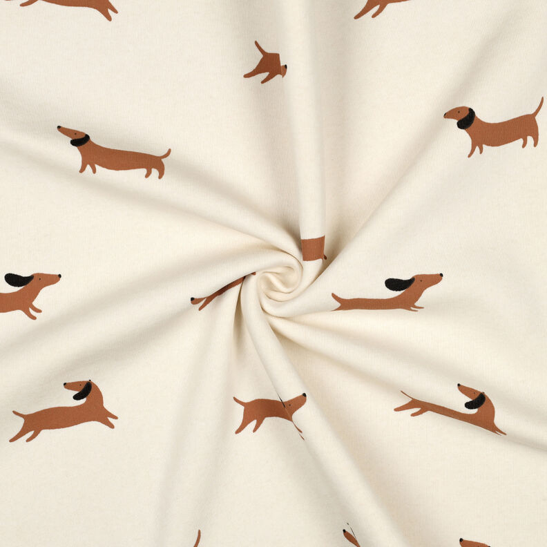 felpa garzata Bassotti felici | Poppy Fabrics – avorio, image number 3
