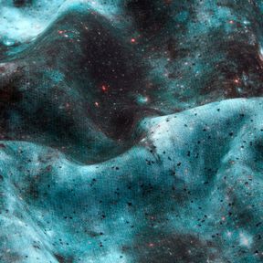 felpa garzata universo stampa digitale – blu ghiaccio/nero, 