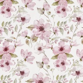 Tessuto per tovaglia Fiorellini ad acquerello – avorio/rosa antico chiaro, 
