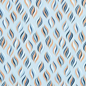 popeline di cotone, decorazioni natalizie – azzurro/oro anticato, 