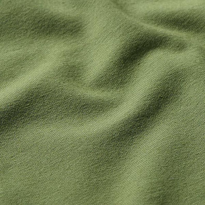 jersey di cotone medio tinta unita – verde oliva, image number 2