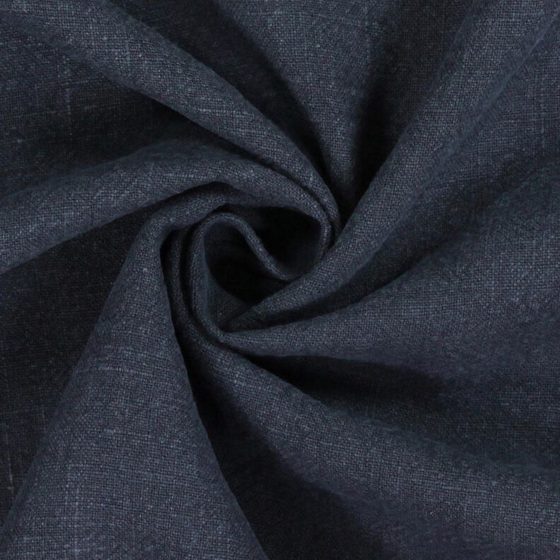 Tessuto di misto ramiè lavato a pietra, qualità pesante – blu notte, image number 2