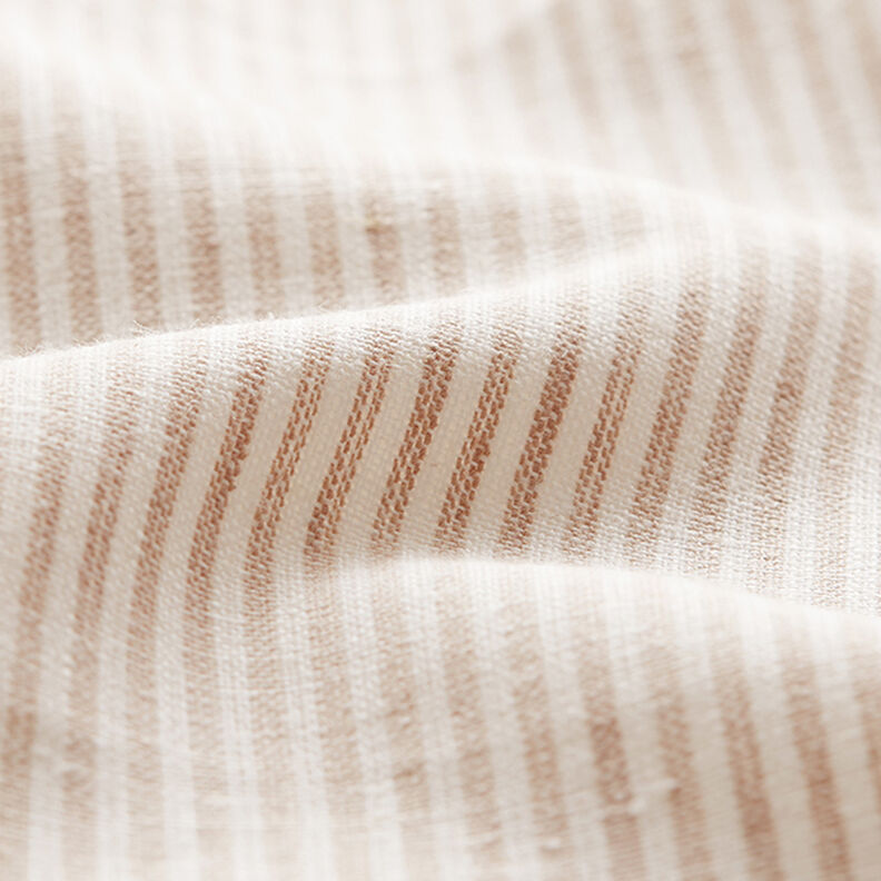 misto cotone-lino righe sottili – beige/bianco lana,  image number 2