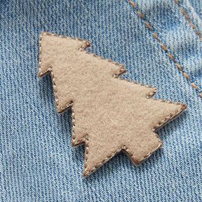 applicazione Feltro Albero di Natale [4 cm] – beige, 