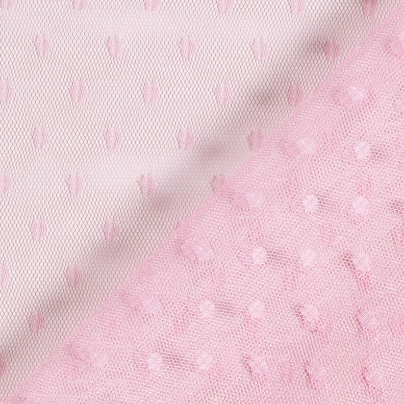 Tessuto a rete soft a pois – rosa,  image number 5
