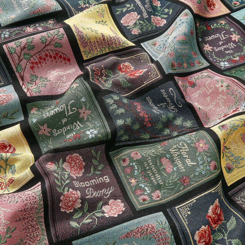 tessuto arredo gobelin Copertina del libro – nero/rosso merlot,  image number 2