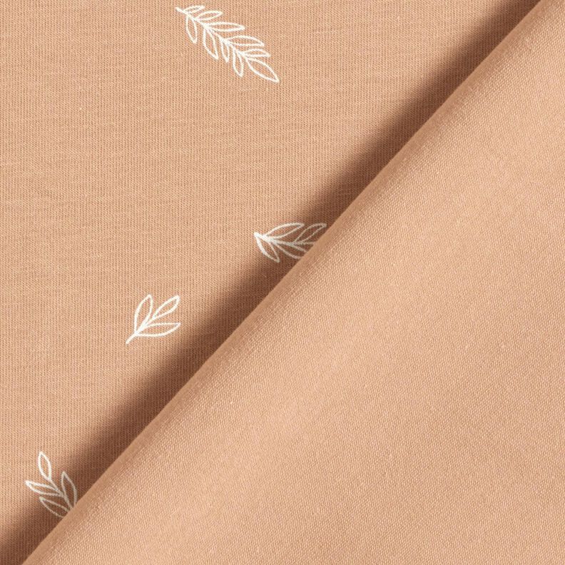 jersey di cotone foglie – marrone chiaro, image number 4