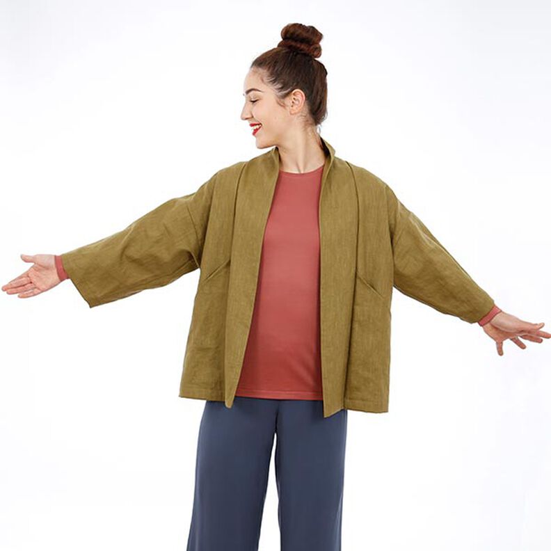 FRAU SINA - giacca kimono con tasche oblique, Studio Schnittreif  | XS -  XXL,  image number 4