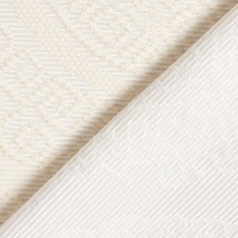 tessuto arredo Jacquard Diamanti decorativi 275 cm – bianco lana, image number 4
