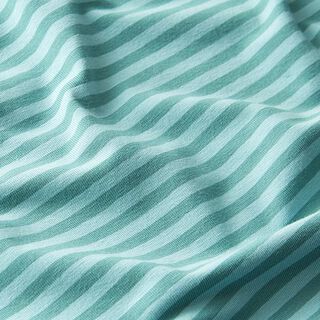 Jersey di cotone righe sottili – menta/azzurro, 