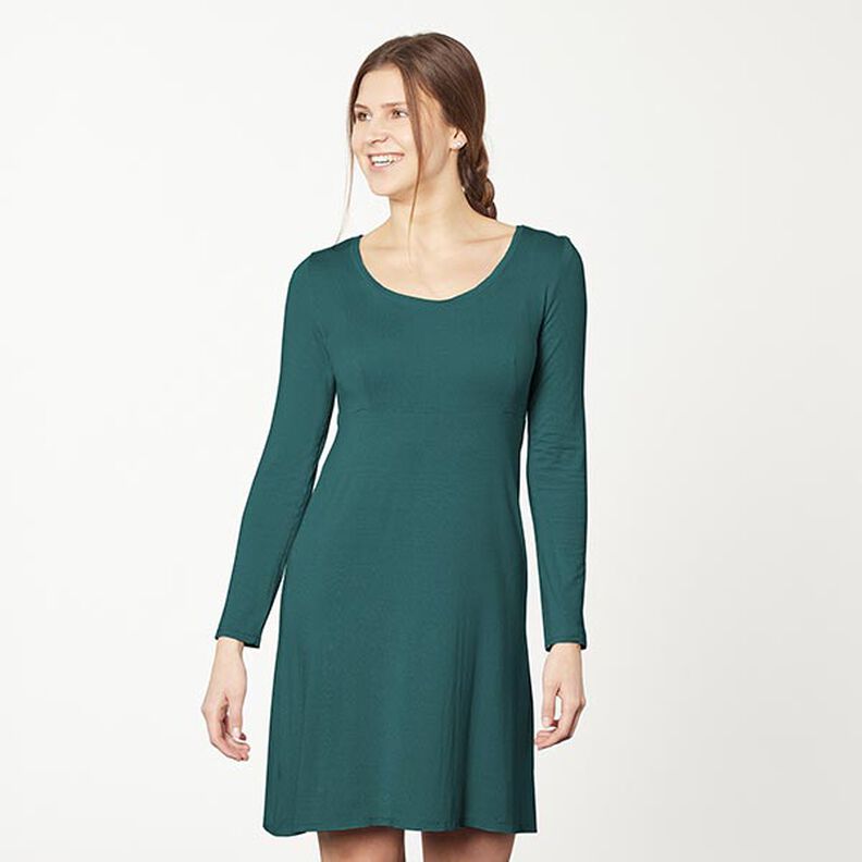 jersey di cotone medio tinta unita – verde scuro,  image number 6