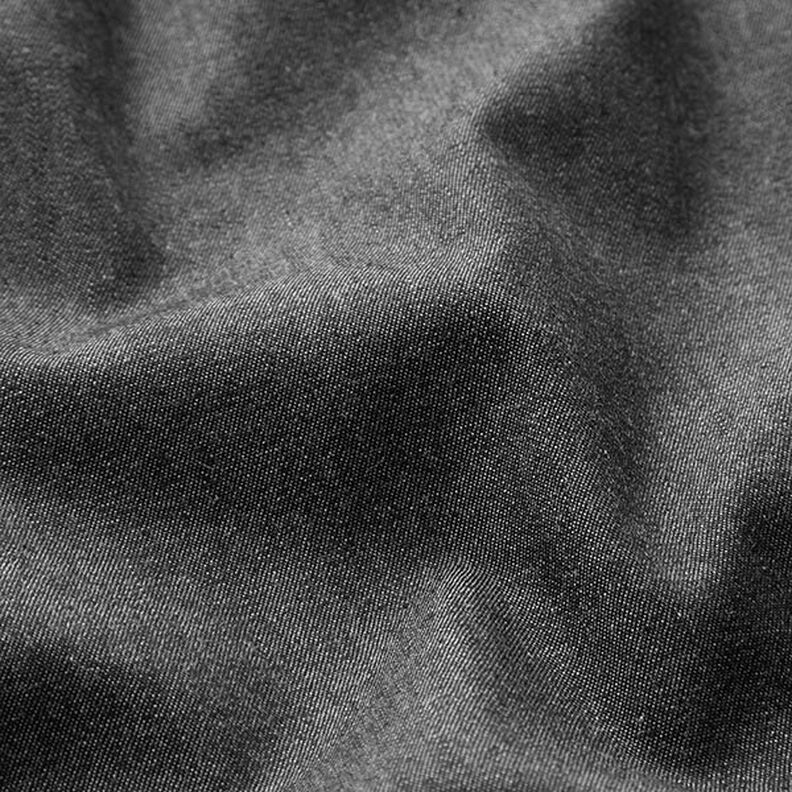 chambray di cotone, effetto jeans – nero,  image number 2