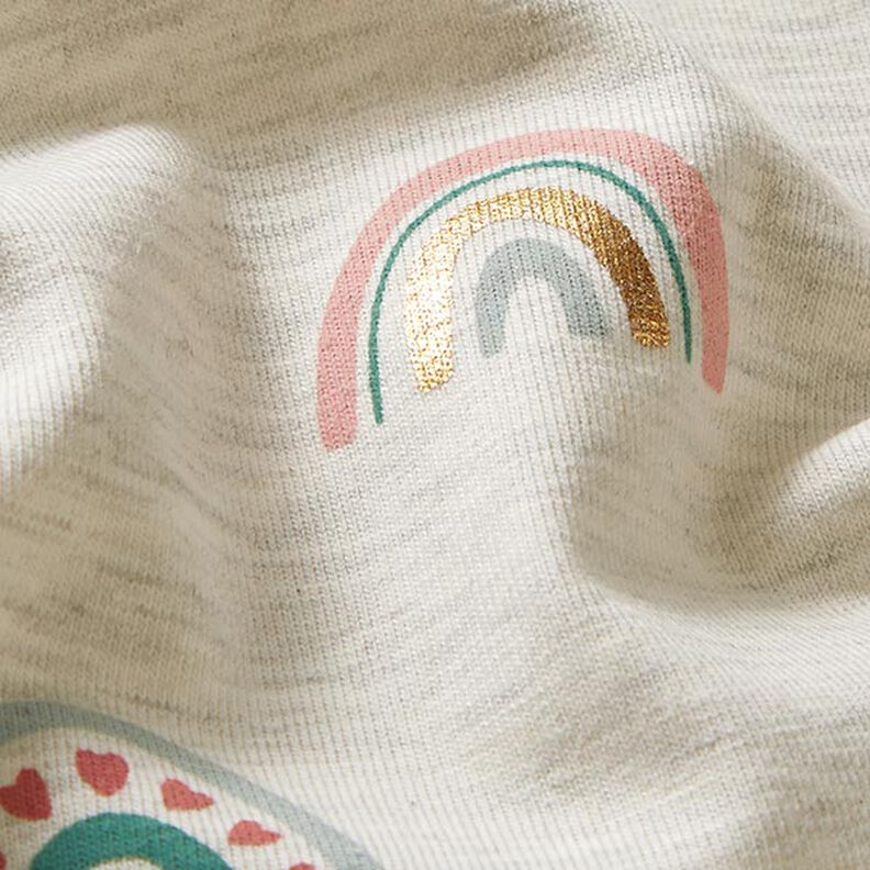 jersey di cotone arcobaleni stampa laminata – naturale/grigio chiaro,  image number 3