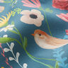 Tessuti da esterni canvas uccelli e fiori – blu acciaio,  thumbnail number 2
