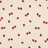 GOTS jersey di cotone fragole | Poppy Fabrics – beige chiaro/rosso carminio,  thumbnail number 1