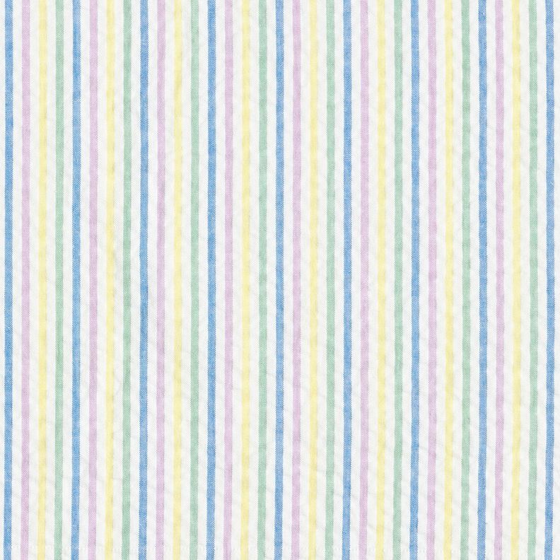 seersucker cotone Mix di strisce – bianco,  image number 1