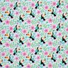 jersey di cotone Tucani in una giungla di fiori – azzurro baby/arancione,  thumbnail number 1