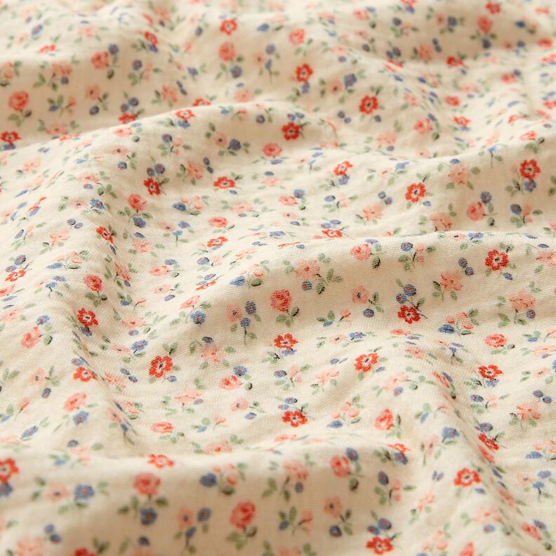 mussolina / tessuto doppio increspato Fiorellini romantici | Poppy Fabrics – beige chiaro,  image number 2