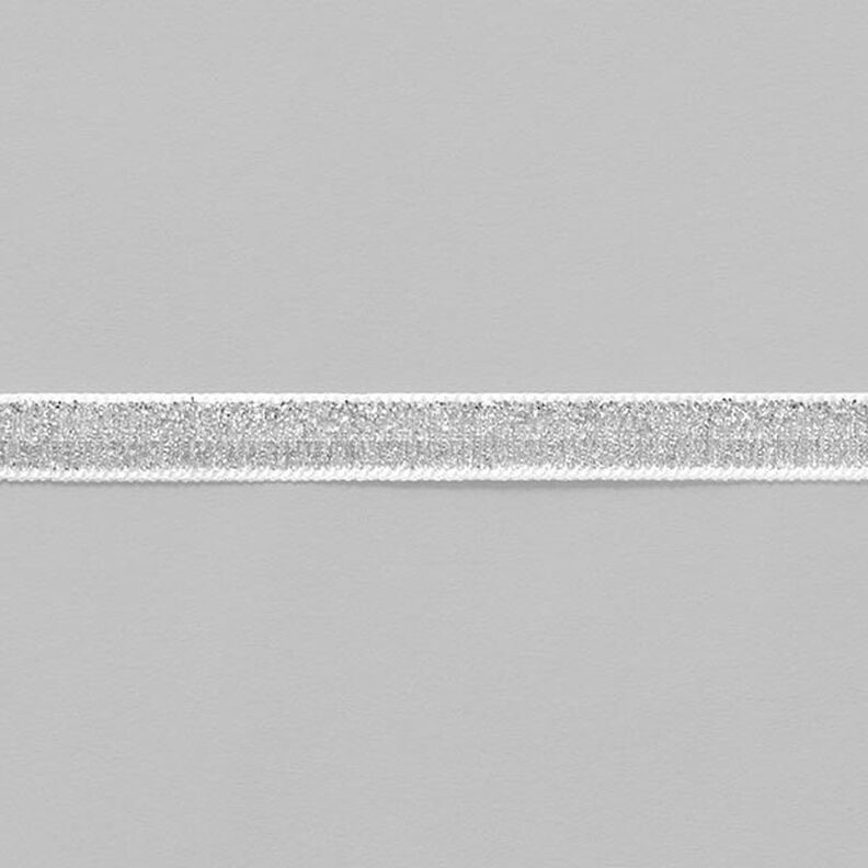 Nastro velluto Metallico [10 mm] – argento effetto metallizzato,  image number 2