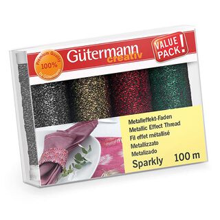 Set di filo da cucito Sparkly [4 bobine da 100 m] | Gütermann, 