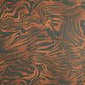 Chiffon gessato glitterato con tigre stampata – nero/rame,  thumbnail number 1
