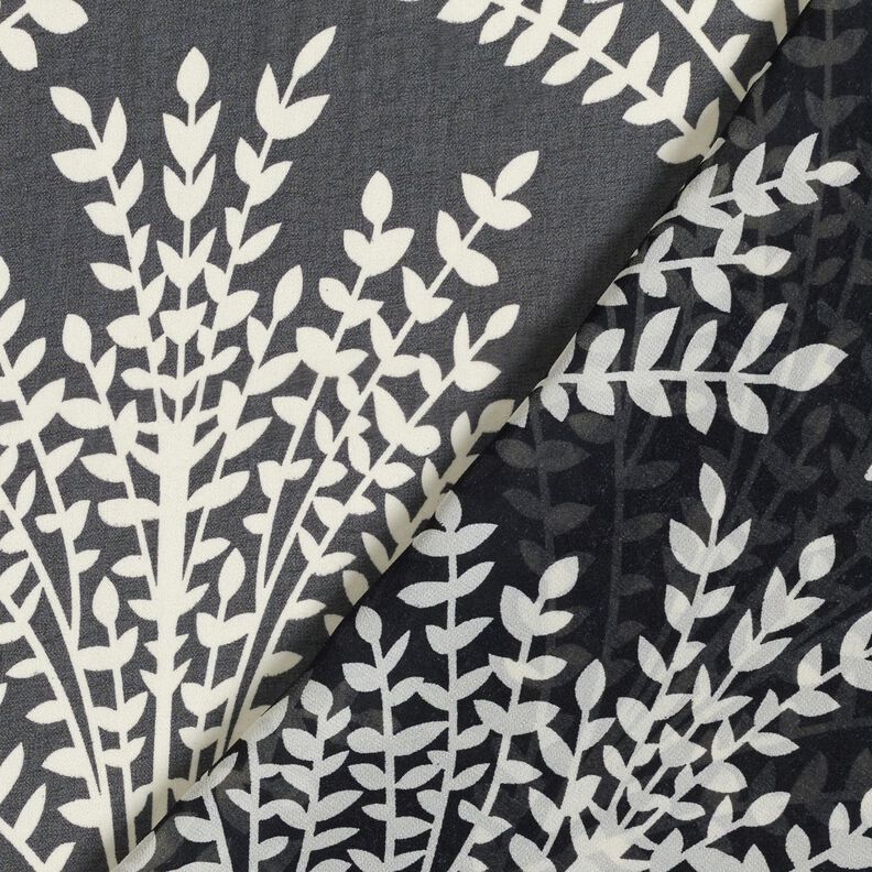 Grandi rami in chiffon &ndash; nero/bianco,  image number 4