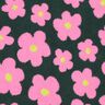 tessuto peluche fiori | Poppy Fabrics – verde scuro/pink,  thumbnail number 1