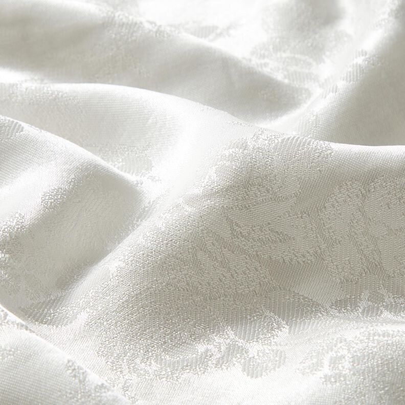 Jacquard Tessuto con rose – bianco,  image number 2