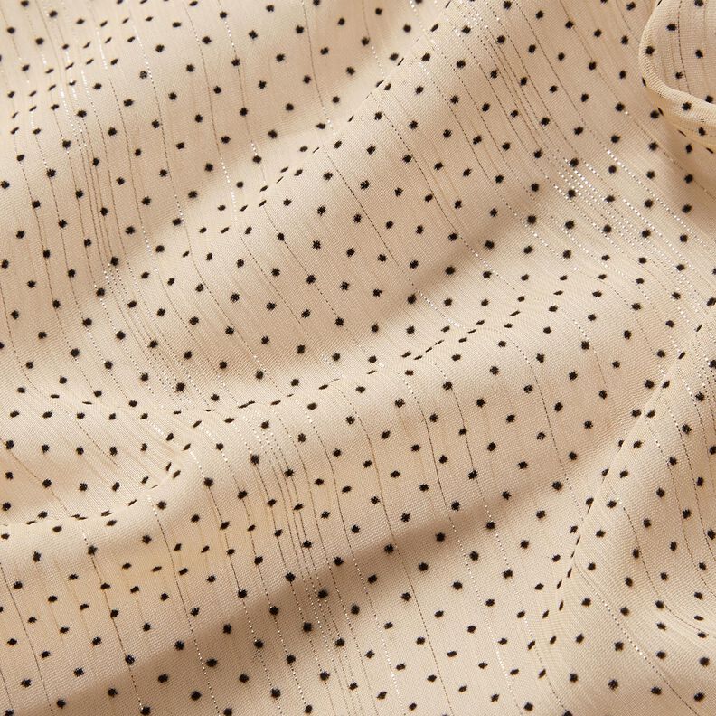 Righe con righe glitterate e pois – beige chiaro,  image number 2
