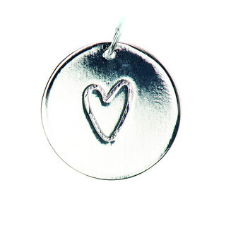 ciondolo Heart [Ø17 mm] | Rico Design – argent metallica, 