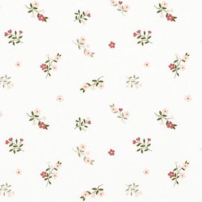 jersey di cotone fiori e cuori – bianco lana, 