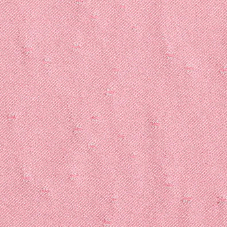 Tessunto Denim misto cotone look distrutto – rosa,  image number 4