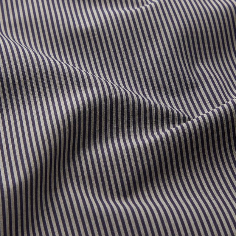 Tessuto per camicia a righe verticali – nero/grigio,  image number 2