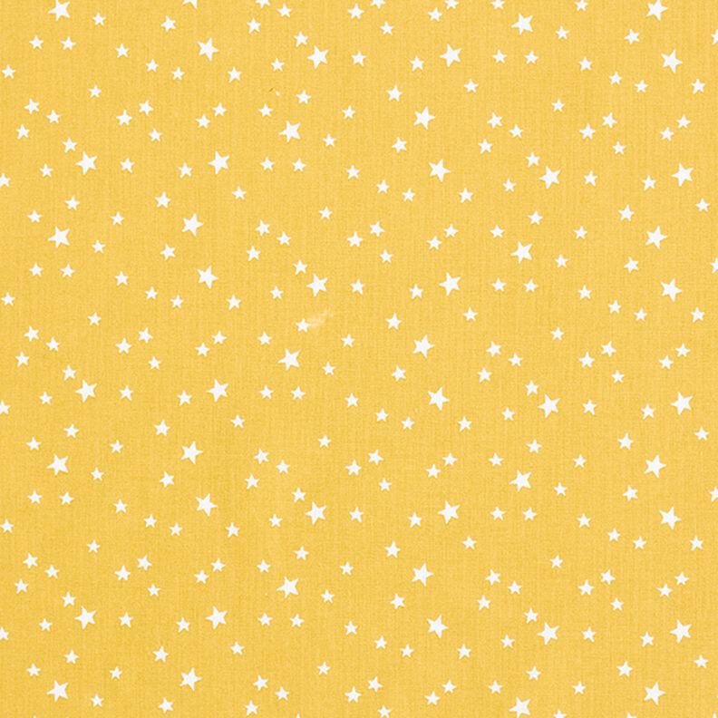 popeline di cotone stelle irregolari – senape,  image number 1