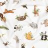 GOTS jersey di cotone graziosi animali della steppa stampa digitale | Poppy Fabrics – bianco/verde,  thumbnail number 2