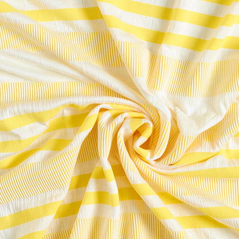 jersey di viscosa effetto stropicciato – bianco/giallo limone,  image number 4