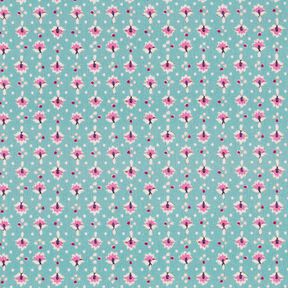 tessuto in cotone popeline Piccoli ornamenti &ndash; menta/viola pastello &ndash; menta/violetto pastello, 
