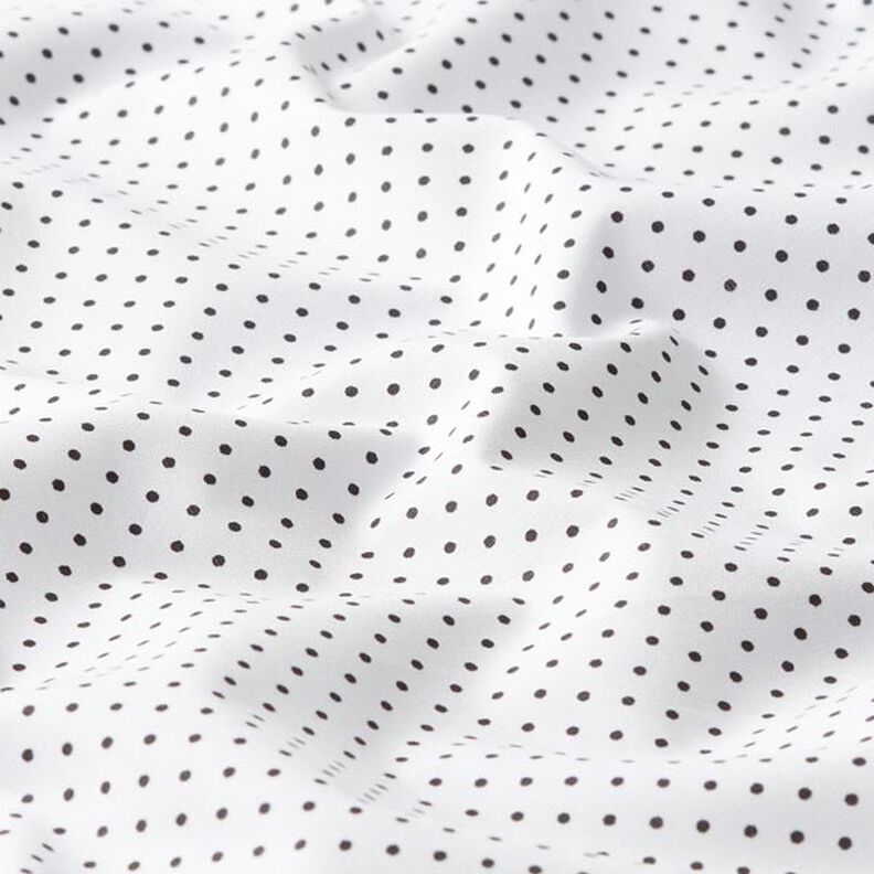 popeline di cotone piccoli pois – bianco/nero,  image number 2