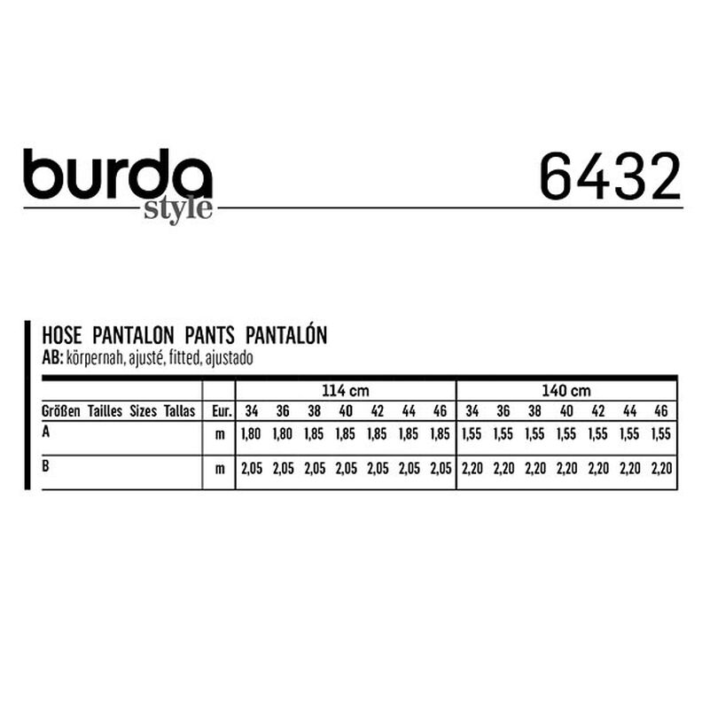 pantalone | pantalone 7/8, Burda 6432 | 34 - 46,  image number 5
