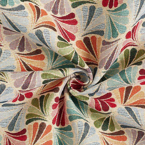 tessuto arredo gobelin Ventagli colorati – beige chiaro/blu,  image number 3