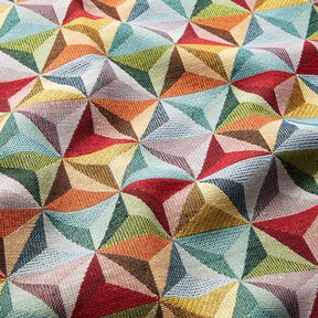 tessuto arredo gobelin Prisma – rosso carminio/azzurro, 