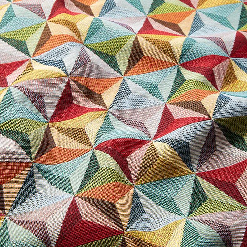 tessuto arredo gobelin Prisma – rosso carminio/azzurro,  image number 2