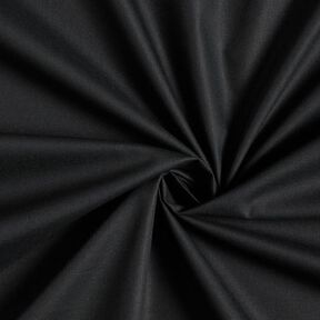popeline di cotone tinta unita – nero, 