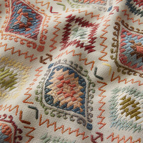 tessuto arredo Jacquard Tappeto indiano – beige chiaro, 